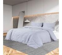 Vidaxl Ensemble De Housse De Couette Gris 200x220 Cm Microfibre Légère