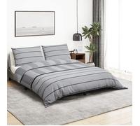vidaXL Ensemble de housse de couette 136437 Coton 220x240 cm Gris