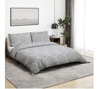 Ensemble de housse de couette Gris 225x220 cm Coton Gris G