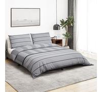 Vidaxl Ensemble De Housse De Couette Gris 225x220 Cm Coton