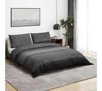 vidaXL Ensemble de housse de couette 136478 - Coton 200x200 cm Gris foncé
