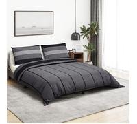 vidaXL Ensemble de housse de couette gris foncé 220x240 cm Coton 136422