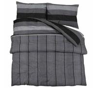 vidaXL Ensemble de housse de couette gris foncé 260x240 cm Coton 136423