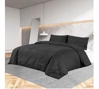 Ensemble de housse de couette Noir 140x200 cm Coton136110
