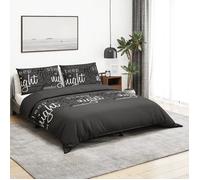 vidaXL Ensemble de housse de couette 200x200 cm Coton Noir