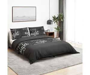 Vidaxl Ensemble De Housse De Couette Noir 260x220 Cm Coton