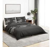 Vidaxl Ensemble De Housse De Couette Noir 260x240 Cm Coton