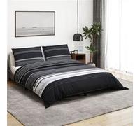 vidaXL Ensemble de housse de couette noir et blanc 200x200 cm Coton 136496 Multicolore G