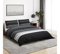 vidaXL Ensemble de housse de couette noir et blanc 200x200 cm Coton 136501 Multicolore G