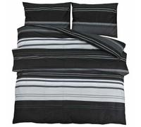 vidaXL Ensemble de housse de couette 136504 – noir et blanc 200x200 cm Coton