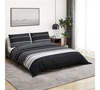 Vidaxl Ensemble De Housse De Couette Noir Et Blanc 225x220 Cm Coton