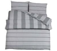 vidaXL Ensemble de housse de couette Gris G Coton 225x220 cm