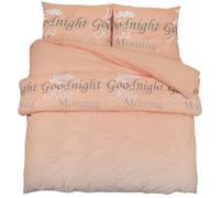 vidaXL Parure de lit (housse de couette + taie d'oreiller) Rose 140x200 cm Coton