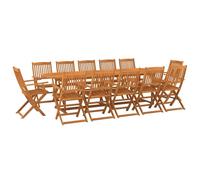 vidaXL Ensemble de jardin 13 pièces 280x90x75 cm bois massif acacia