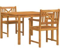 vidaXL Ensemble de jardin 3 pcs brun bois massif acacia