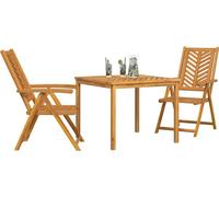 vidaXL Ensemble de jardin 3 pcs brun bois massif acacia
