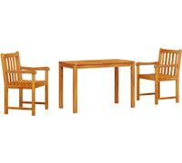 vidaXL Ensemble de jardin 3 pcs brun bois massif acacia