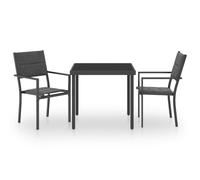 vidaXL Ensemble de jardin 3 pièces acier