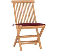 vidaXL Ensemble de jardin 3 pièces avec coussins Pliable Bois massif Teck