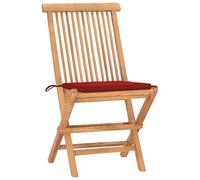 vidaXL Ensemble de jardin 3 pièces avec coussins Pliable Bois massif Teck
