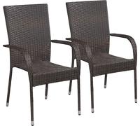 vidaXL Ensemble de jardin 3 pièces brun