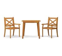 vidaXL Ensemble de jardin 3 pièces en bois massif d'acacia