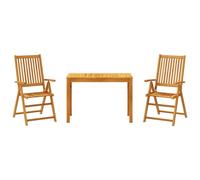 vidaXL Ensemble de jardin 3 pièces en bois massif d'acacia