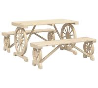 vidaXL Ensemble de jardin 3 pièces en bois massif de sapin