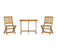 vidaXL Ensemble de jardin 3 pièces pliable en bois massif d'acacia