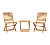 vidaXL Ensemble de jardin 3 pièces pliable en bois massif d'acacia