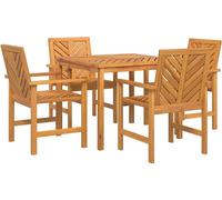 vidaXL Ensemble de jardin 5 pcs brun bois massif acacia