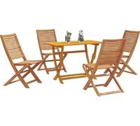 vidaXL Ensemble de jardin 5 pcs brun bois massif acacia