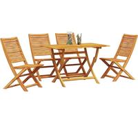 vidaXL Ensemble de jardin 5 pcs brun bois massif acacia