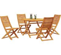 vidaXL Ensemble de jardin 5 pcs brun bois massif acacia