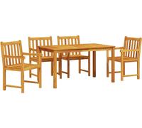 vidaXL Ensemble de jardin 5 pcs brun bois massif acacia