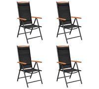 vidaXL Ensemble de jardin 5 pièces aluminium noir