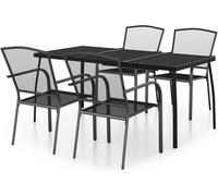 vidaXL Ensemble de jardin 5 pièces anthracite acier