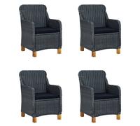 vidaXL Ensemble de jardin 5 pièces gris foncé