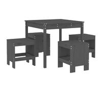 vidaXL Ensemble de jardin 5 pièces Gris Pin massif