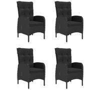 vidaXL Ensemble de jardin 5 pièces noir