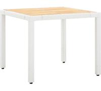 vidaXL Ensemble de jardin 5 pièces Poly rotin blanc
