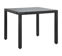 vidaXL Ensemble de jardin 5 pièces Poly rotin noir