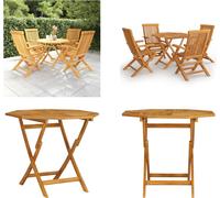 vidaXL Ensemble de jardin 5 pièces teck massif - Ensemble de jardin - Meubles de jardin - Meubles de jardin