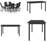 vidaXL Ensemble de jardin 7 pièces Aluminium Anthracite - Ensemble de jardin - Ensemble de jardin - Garniture de jardin