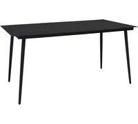 VIDAXL Ensemble à manger de jardin 7 pcs - Corde en coton Noir