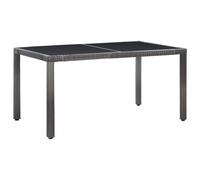 vidaXL Ensemble de jardin 7 pièces Poly rotin gris