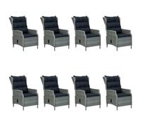 vidaXL Ensemble de jardin 9 pièces – gris clair