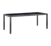 vidaXL Ensemble de jardin 9 pièces Poly rotin gris