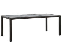 vidaXL Ensemble de jardin 9 pièces Poly rotin noir