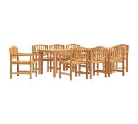 vidaXL Ensemble de jardin 9 pièces teck massif